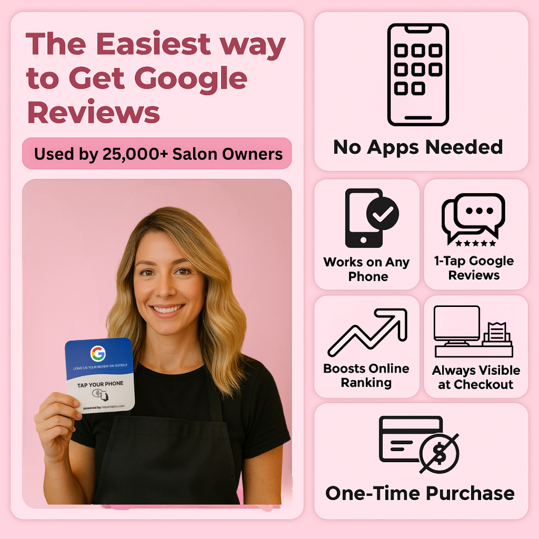 Hair Salon Google Review Plate