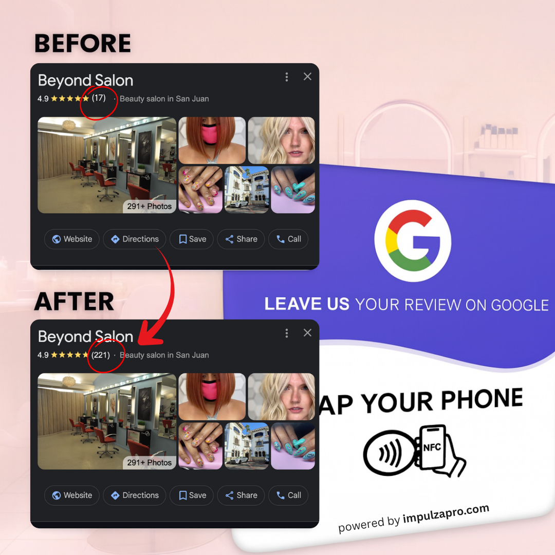 Hair Salon Google Review Plate