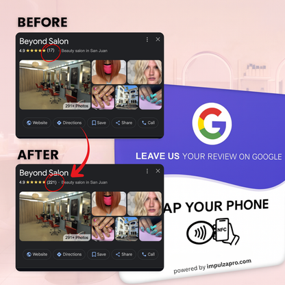 Hair Salon Google Review Plate