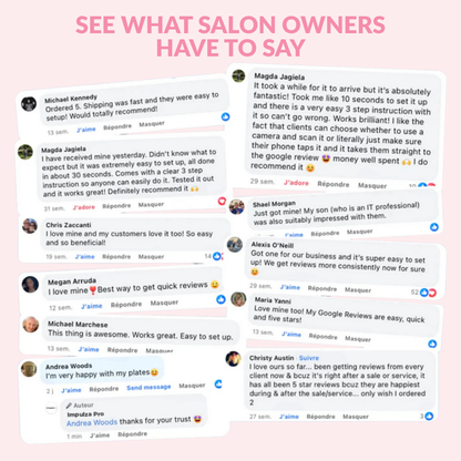 Hair Salon Google Review Plate